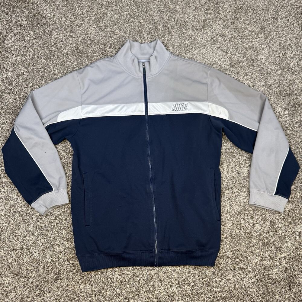 Men’s Nike Sportswear Athletic Dry Fit Full Length Zip Warm Up Sz Large